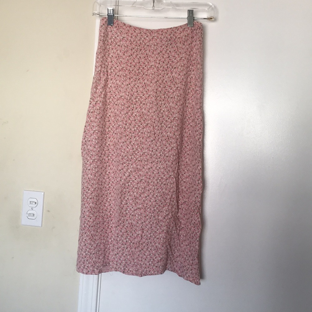 Long flowery skirt